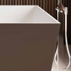 Freistehende Badewanne, zweifarbig glänzendes Äußeres oder Matt - Filo Viadurini