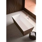 Freistehende Badewanne, zweifarbig glänzendes Äußeres oder Matt - Filo Viadurini