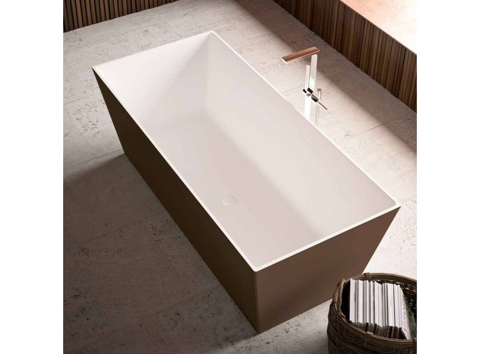 Freistehende Badewanne, zweifarbig glänzendes Äußeres oder Matt - Filo