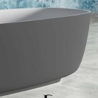 Freistehende Badewanne in zweifarbigem Grau, Mineralwerkstoff - Canossa Viadurini