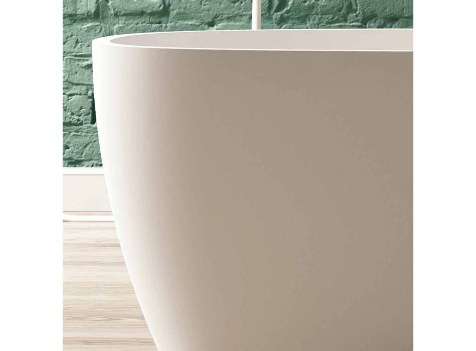 Freistehende Badewanne, Design Solid Surface Glossy / Matte - Veil Viadurini