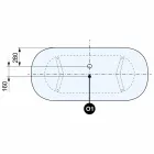 Design freistehende Badewanne, Füße in verchromter Ausführung - Frei Viadurini