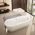 Moderne weiße freistehende Badewanne April 1800x830 mm Viadurini