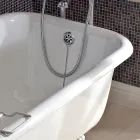Vintage freistehende Design-Badewanne aus weißem Gusseisen, hergestellt in Italien - Marwa Viadurini