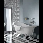 Freistehende Badewanne aus Acryl im Vintage-Stil, hergestellt in Italien - Tabea Viadurini