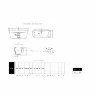 Freistehende Badewanne plattierten Stahlguss extern Sharon Viadurini