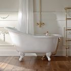 Vintage freistehende Badewanne aus weißem Gusseisen Made in Italy - Paulina Viadurini