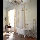 Vintage freistehende Badewanne aus weißem Gusseisen Made in Italy - Paulina Viadurini
