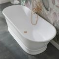 Badewanne mit fester Oberfläche und integriertem Überlauf, hergestellt in Italien – Aurelio