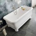 Rechteckige Badewanne mit fester Oberfläche und weichen Ecken, hergestellt in Italien – Fulvio
