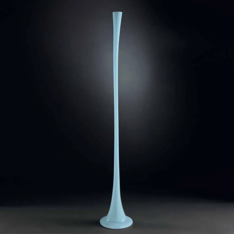 Hohe Indoor-Vase aus farbigem Glas Modernes Design Made in Italy - Elviro Viadurini