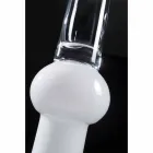 Hohe Indoor-Vase aus transparentem und weißem Glas Made in Italy - Ludovico Viadurini