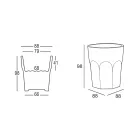 Hohe dekorative Vase in Glasform aus Polyethylen, hergestellt in Italien – Pucca Viadurini