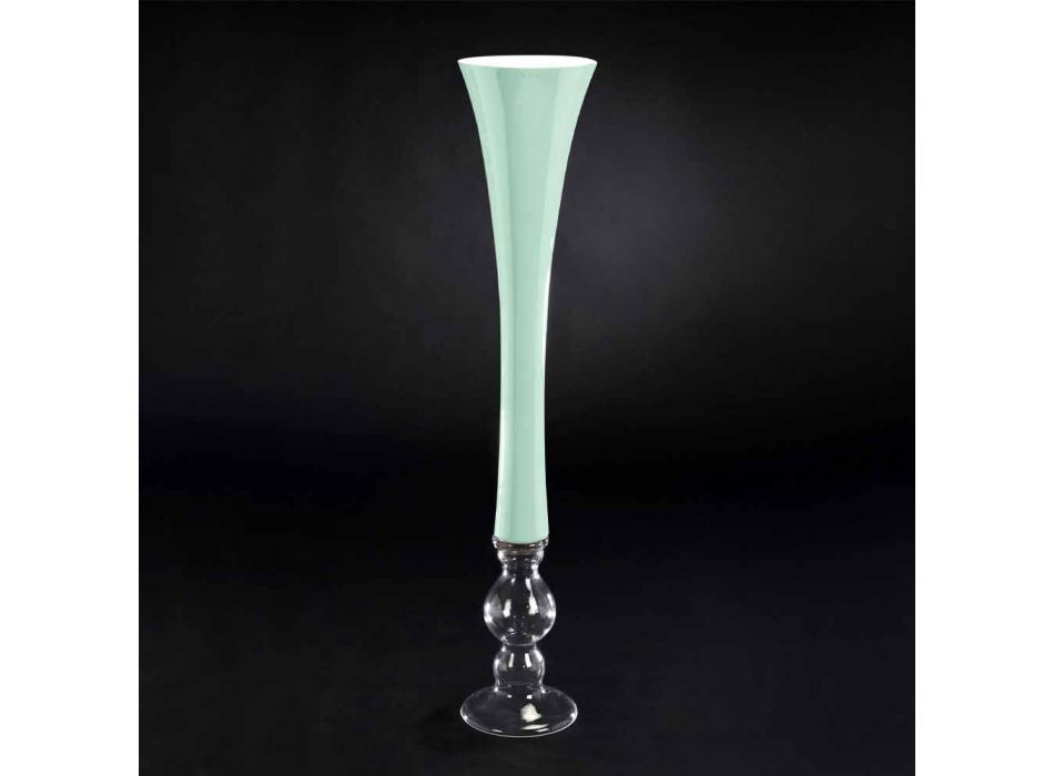 Hohe dekorative Buntglasvase Made in Italy - Singapur Viadurini
