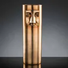 Moderne hohe Vase aus weißer Keramik mit farbigem Einsatz Made in Italy - Lexi Viadurini