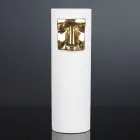 Moderne hohe Vase aus weißer Keramik mit farbigem Einsatz Made in Italy - Lexi Viadurini