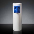 Moderne hohe Vase aus weißer Keramik mit farbigem Einsatz Made in Italy - Lexi Viadurini