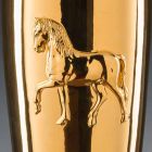 Hohe Indoor-Vase aus Keramik mit Gold-Finish, handgefertigt in Italien - Jacky Viadurini