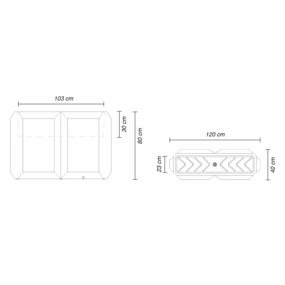 Weiße Innen- oder Außenvase aus Kunststoff in 3 Größen - Gem von Myyour Viadurini