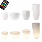 Vase mit LED- oder Solarbeleuchtung Modernes Design in verschiedenen Größen - Svasostar Viadurini