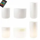 Vase mit Solarbeleuchtung oder LED-Design für drinnen oder draußen - Cilindrostar Viadurini