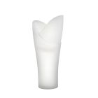 Leuchtende Außenvase aus weißem Polyethylen Made in Italy - Galileo Viadurini