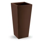 Quadratische Outdoor-Vase aus farbigem Polyethylen Made in Italy - Marilard Viadurini