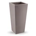 Quadratische Outdoor-Vase aus farbigem Polyethylen Made in Italy - Marilard Viadurini