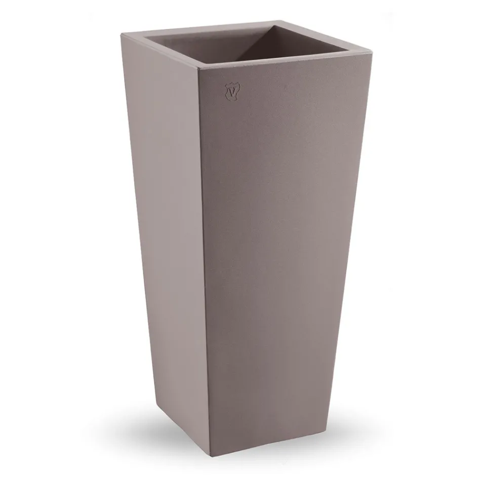 Quadratische Outdoor-Vase aus farbigem Polyethylen Made in Italy - Marilard Viadurini