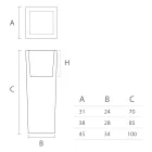 Quadratische Outdoor-Vase aus farbigem Polyethylen Made in Italy - Marilard Viadurini