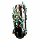 Handgefertigte Indoor-Vase aus farbigem Glas mit Geckos Made in Italy - Geco Viadurini