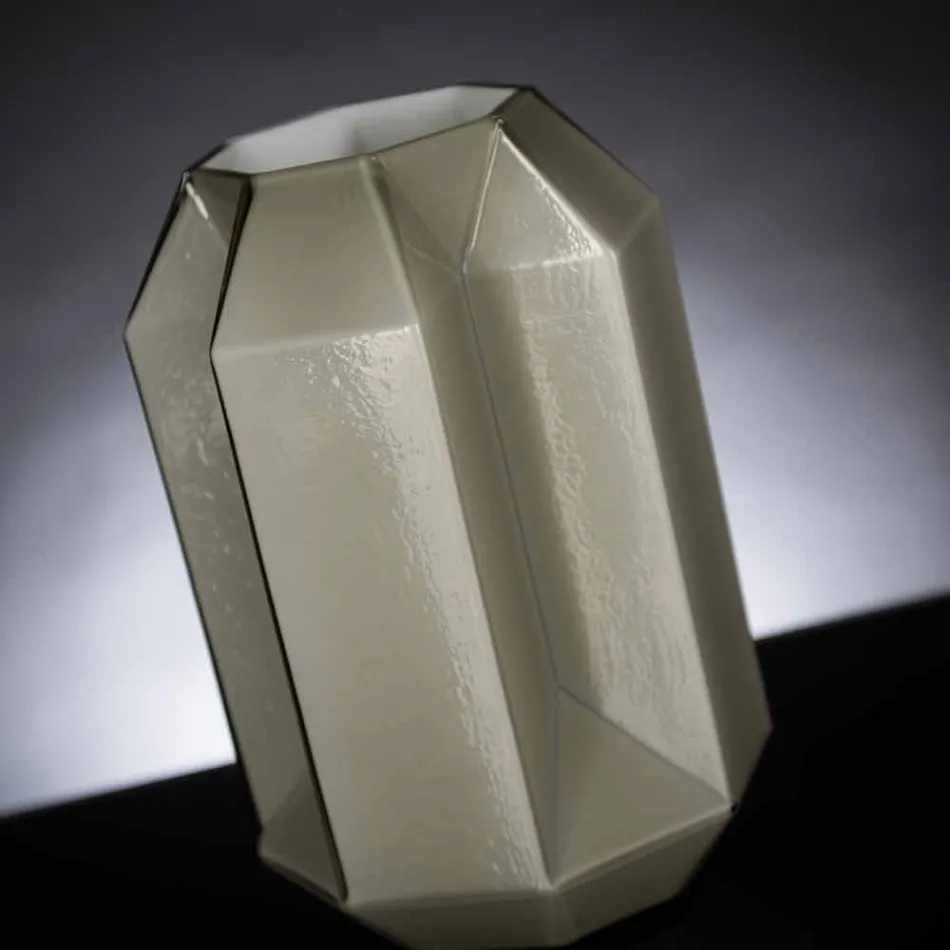 Indoor-Vase aus poliertem Glas, handgefertigt in Italien - Flock Viadurini