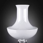 Moderne Indoor-Vase aus weißem und transparentem Glas Made in Italy - Portos Viadurini