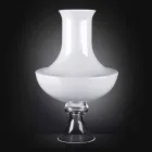 Moderne Indoor-Vase aus weißem und transparentem Glas Made in Italy - Portos Viadurini