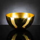 Runde Indoor-Vase aus mundgeblasenem Glas 24k Gold Finish Made in Italy - Golden Viadurini