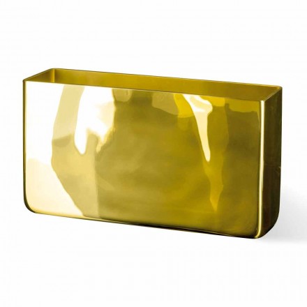 Handgefertigte dekorative Vase aus mundgeblasenem Glas mit Gold-Finish Made in Italy - Ephesus Viadurini