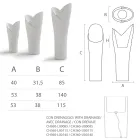 Dekorative Vase für den Innenbereich aus farbigem Polyethylen Made in Italy - Cervia Viadurini