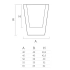 Dekorative Vase für den Innenbereich aus farbigem Polyethylen Made in Italy - Mengo Viadurini