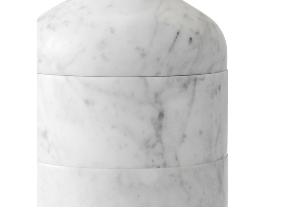 Dekorative Vase aus weißem Carrara Marmor Italienisches Luxusdesign - Calar Viadurini