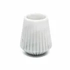 Moderne weiße Carrara Marmor dekorative Vase Made in Italy - Kairo Viadurini