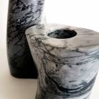 Moderne dekorative Vase aus Bardiglio Fiorito Marmor Made in Italy - Dido Viadurini