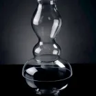 Moderne dekorative Vase aus weißem und transparentem Glas Made in Italy - Vulcano Viadurini