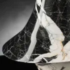 Elegante Indoor-Vase aus weißem und schwarzem Marmor Made in Italy - Original Viadurini