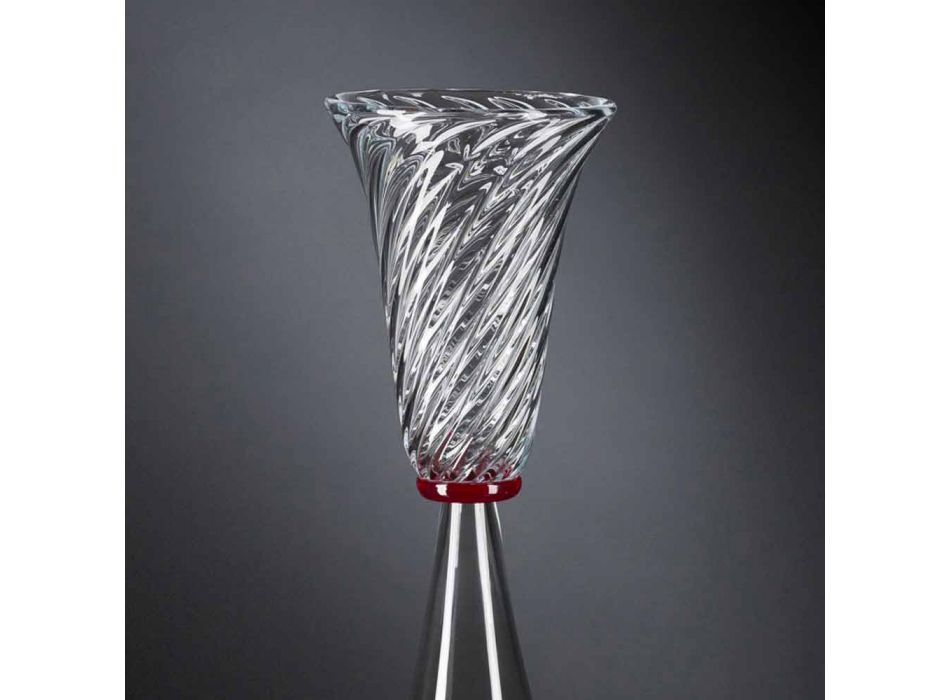Elegante Indoor-Vase aus mundgeblasenem Muranoglas Made in Italy - Inverso Viadurini