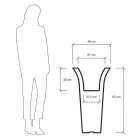 Runder Pflanzkübel aus Polyethylen Made in Italy - Tremont Viadurini