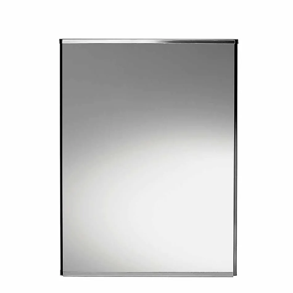 Freistehende geometrische Spiegelvase und Struktur aus Holz und Stahl - Ghenna Viadurini