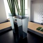 Freistehende Vase aus Glas und austauschbaren Paneelen 3 Dimensionen - Ghenna Viadurini