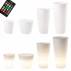 Mehrfarbiger oder Solar LED beleuchteter Topf für Garten oder Wohnzimmer - Vasostar Viadurini