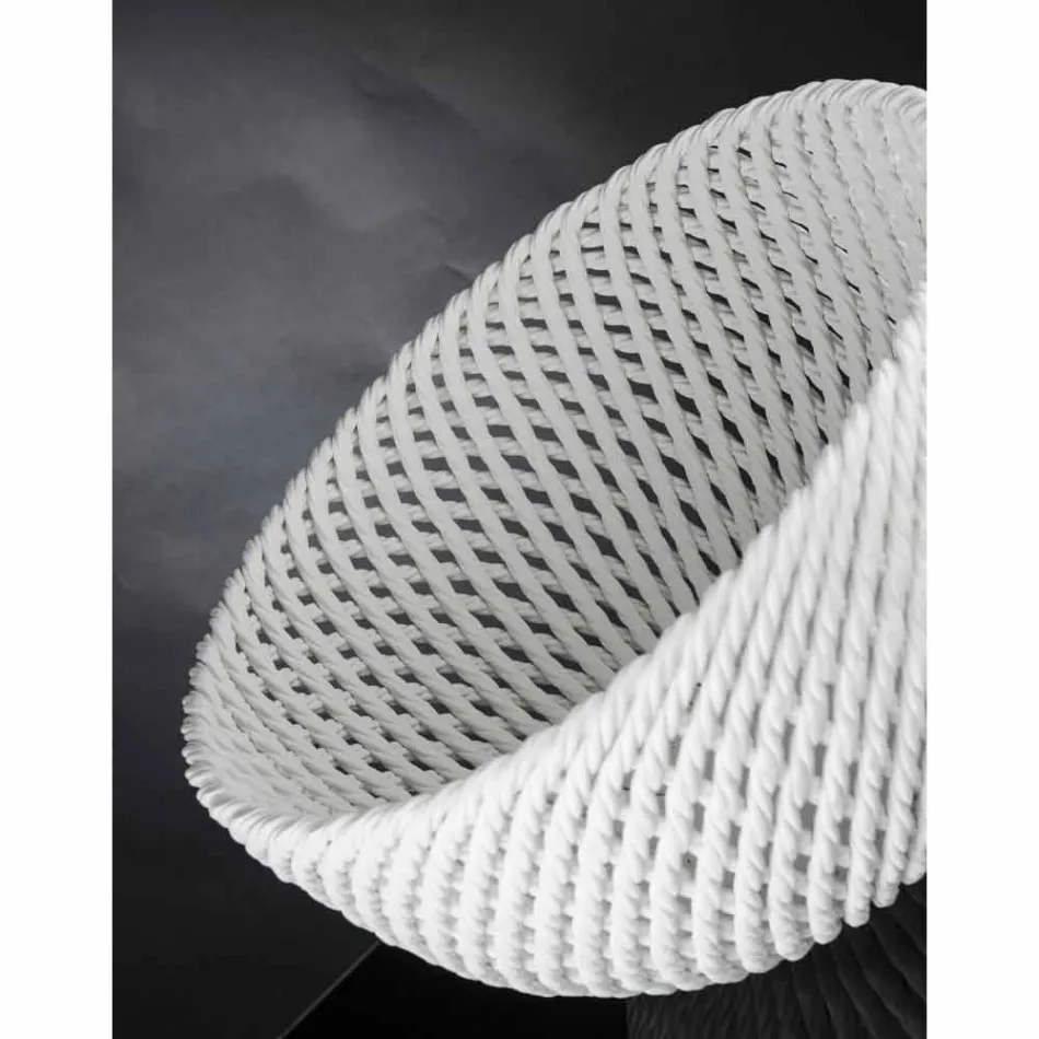 Handgefertigte Keramikvase mit gewebtem Schuss Made in Italy - Napoleon Viadurini