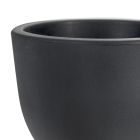 Vase in Weiß oder Anthrazit Polyethylen Kraterform 2 Stück - Milek Viadurini